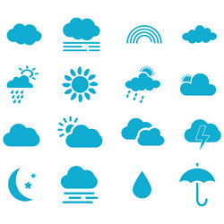 clouds icons set of in different form vector image