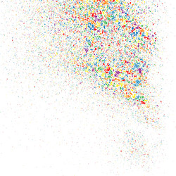 Confetti on a white square vector