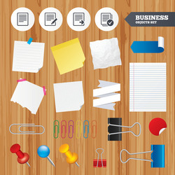 Document icons download file and checkbox vector