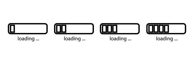 loading icon set in line style vector image