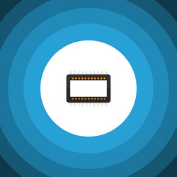 isolated unit flat icon mainframe element vector image