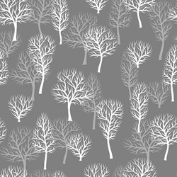 Seamless pattern with abstract stylized trees vector