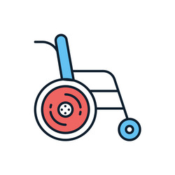 Wheelchair related icon vector