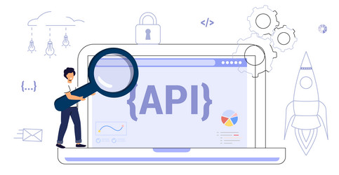 api application programming interface software vector image