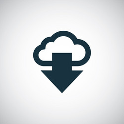 Cloud arrow icon simple flat element design vector