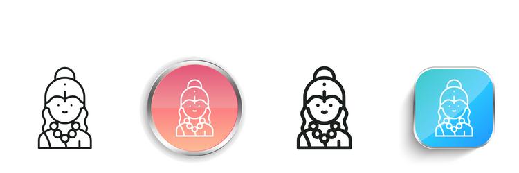 indra icon thin linear regular and button style vector image