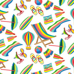Seamless beach and sea pattern vector