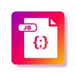white js file document download button icon vector image