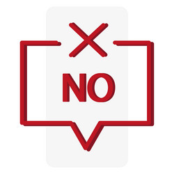 banner no speech bubble with text icon message vector image
