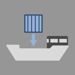 icon in flat design container loading vector