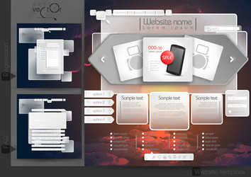 website design template menu elements vector