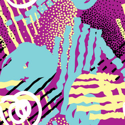 abstract seamless pattern blots lines dots vector image