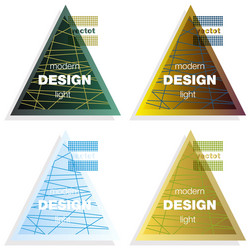 set abstract colorful triangle dynamic splash vector image