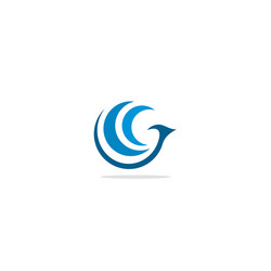 Abstract wing fly logo Royalty Free Vector Image
