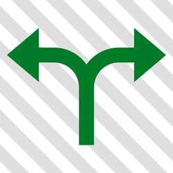 Bifurcation arrows left right icon vector