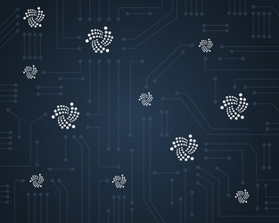 Design blockchain iota background style vector