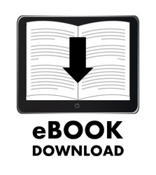 Ebook download over white background vector