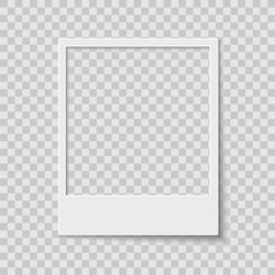 empty photo frame on a transparent background vector image