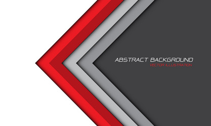 Abstract red gray arrow overlap white Royalty Free Vector