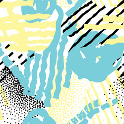 abstract seamless pattern blots lines dots vector image