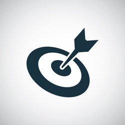 arrow target icon for web and ui on white vector image