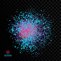 chaotic particles in empty space dynamic vector image