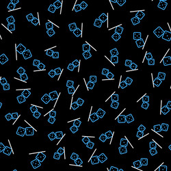 line game dice icon isolated seamless pattern vector image