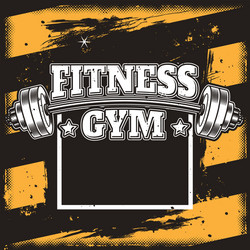 Poster for a fitness center in the grunge style vector