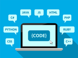 programming and coding concept vector