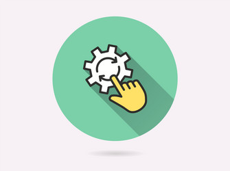 settings icon for graphic and web design vector image