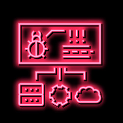 virus on server cloud and computer components vector image