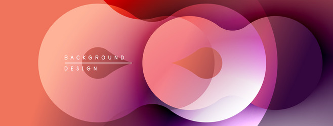 abstract fluid shapes overlap creating vibrant vector image