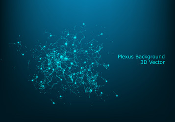 abstract illuminated particles and lines plexus vector image