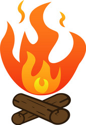 Campfire icon vector