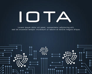 Design blockchain iota background style vector