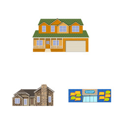 Isolated object of building and front symbol vector