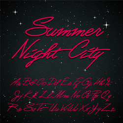 Retro Cursive Script Font vector image