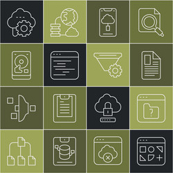 set line different files file missing document vector image