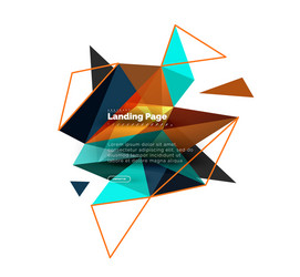triangular design abstract background landing vector image