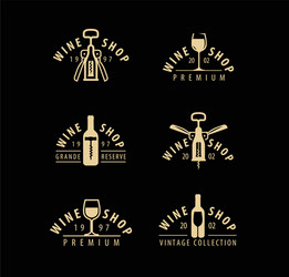 wine symbol or logo winery winemaking drink vector