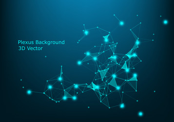 abstract particles and lines plexus effect vector image