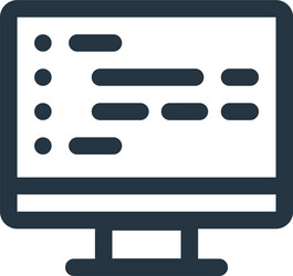 coding icon editable stroke linear vector image
