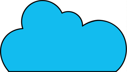 Color cloud data network server connection vector