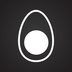 Egg related icon on background for graphic and web vector