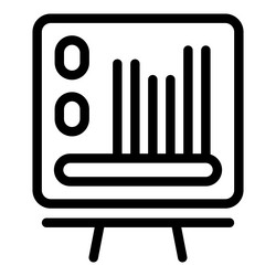 infographic presentation icon with bar graph vector image