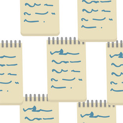 notepad seamless pattern handwriting Vector Image