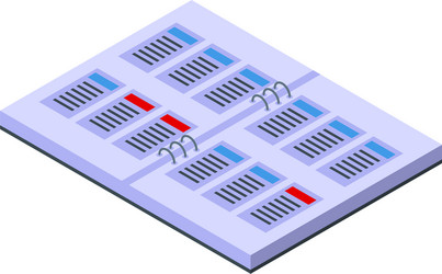 Task schedule notebook icon isometric style vector