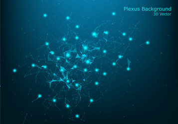 abstract particles and lines plexus effect vector image