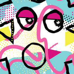 abstract seamless pattern with blots and dots vector image