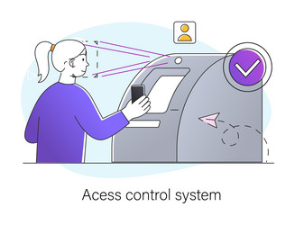 access control system concept vector image